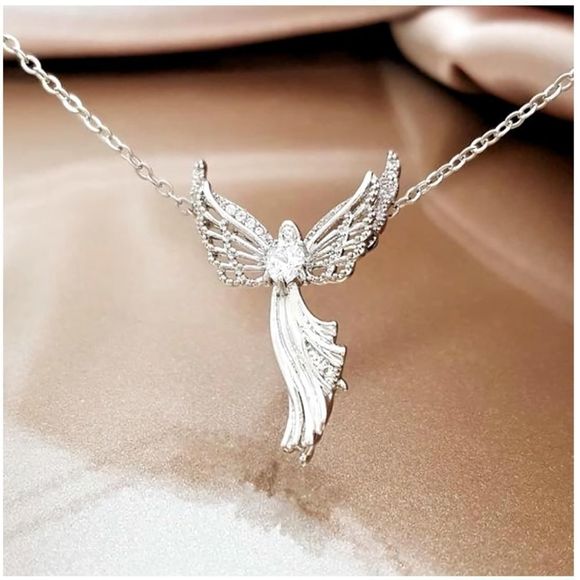 SILVER ARCHANGEL CROSS NECKLACE - Picture 5 of 5